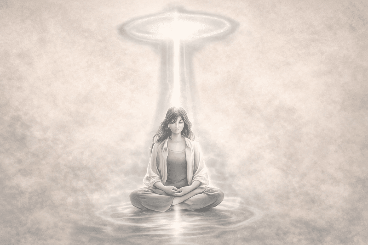 Illustration from the Book cover: Mastering the Reiki Meditation by Brian Brunius and the Koshin Reiki Association