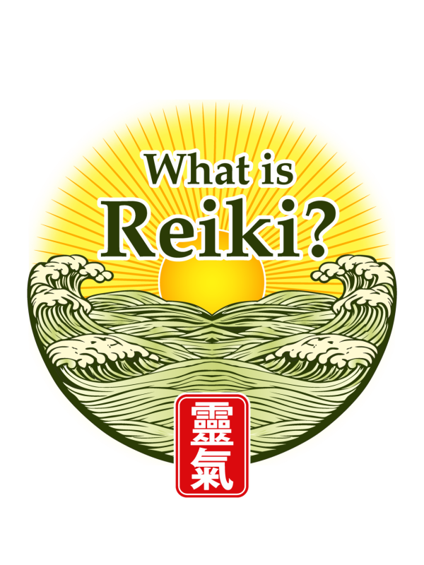 Image of a sunrise over ocean waves, and the words "What is Reiki?" superimposed over the top.